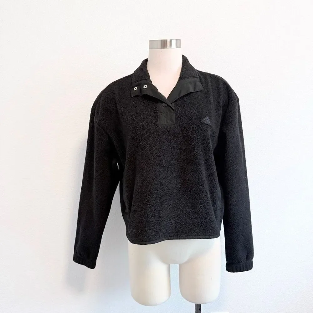 adidas black cropped